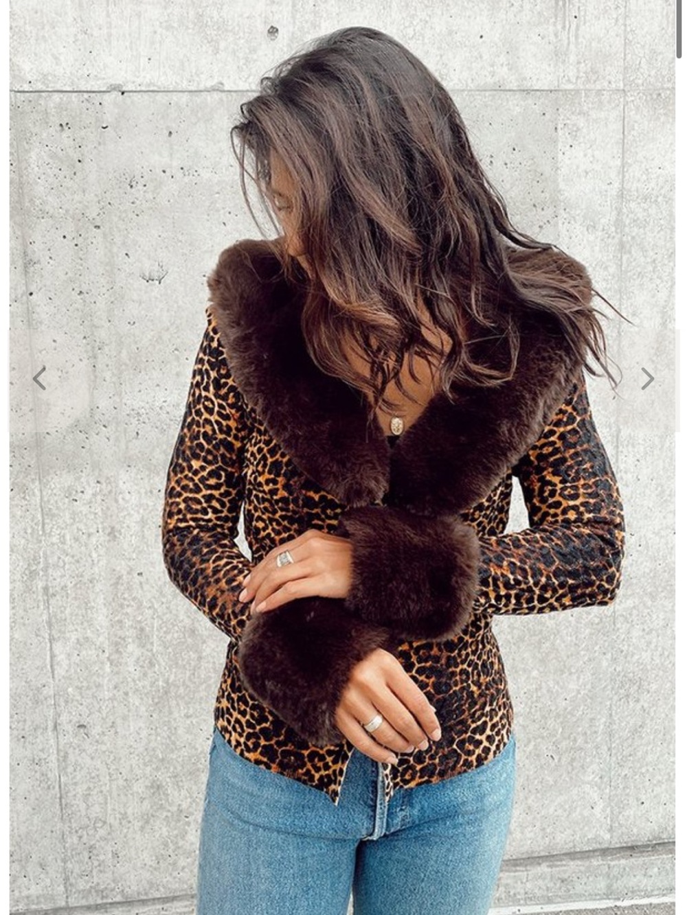 House of Sunny, Leopard and Faux Fur Cardigan